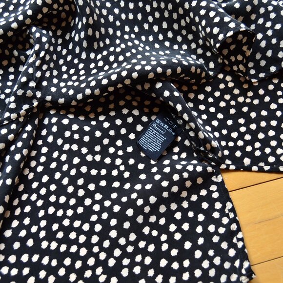 COS Womens Black Cupro Blend Blouse High Neck Back Buttoned US 14 - Picture 6 of 12